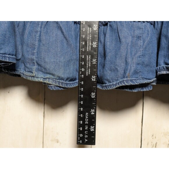 Vintage Denim Maxi Skirt Large 12/14 Boho Cottagecore Hippie Western Prairie - Picture 7 of 7